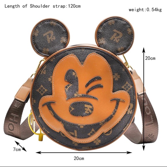 🐭✨MICKEY MOUSE ✨🐭 MK CROSSBODY TAMBOURIN LOUIS HONOR BAG - Picture 4 of 11